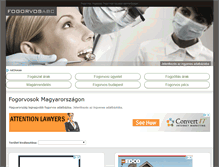 Tablet Screenshot of fogorvosabc.hu